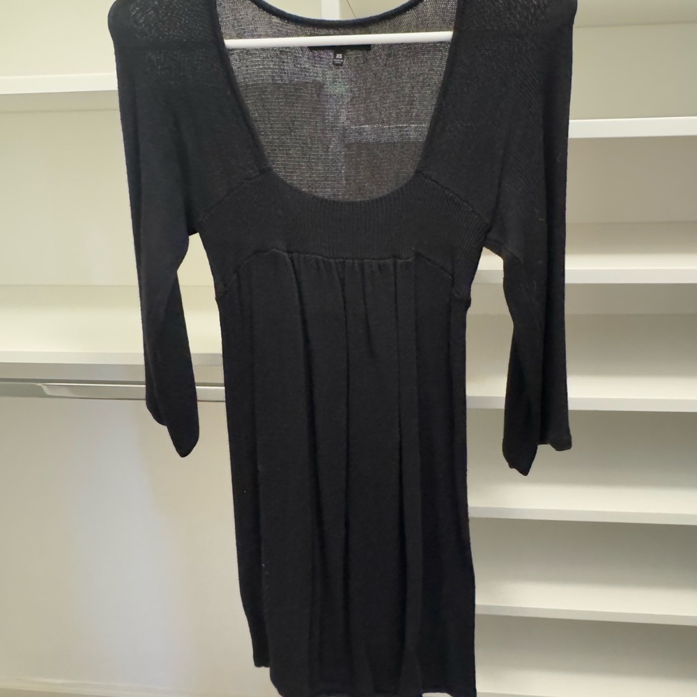 Chic Black Knit Sweater Dress